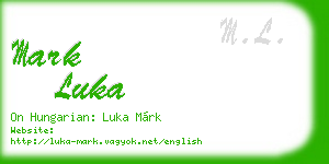 mark luka business card
