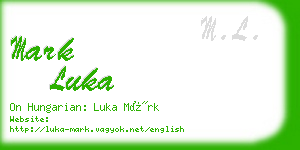 mark luka business card